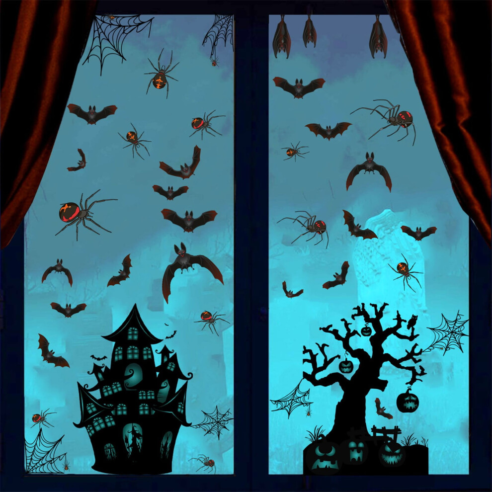 Halloween Window Stickers Removable Horror Witch Decor 969218218631