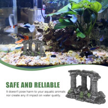 Resin Roman Column Ornament for Aquarium and Desktop Use