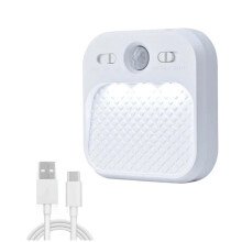 Luce Notturna A LED con Sensore di Movimento, Lampada da Parete Magnetica Ricaricabile Tramite USB, 3 Modalità di Colore