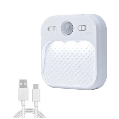 Motion Sensor LED Night Light  Motion Sensor Night Light Lamp USB Rechargeable Magnetic Wall Lamp 3 Color Modes