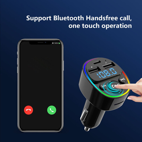 VALSEEL Bluetooth FM transmitter for car with USB charger 2