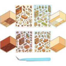 3D House Stickers DIY Mini Room Scene Kit 5 Styles