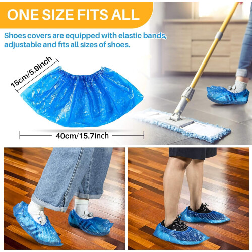 Copriscarpe in plastica impermeabili YZhouD, 100 pezzi 1