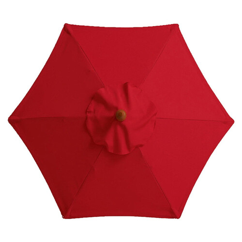 Parasol de terrasse rouge 6 baleines, 1,98 m 1