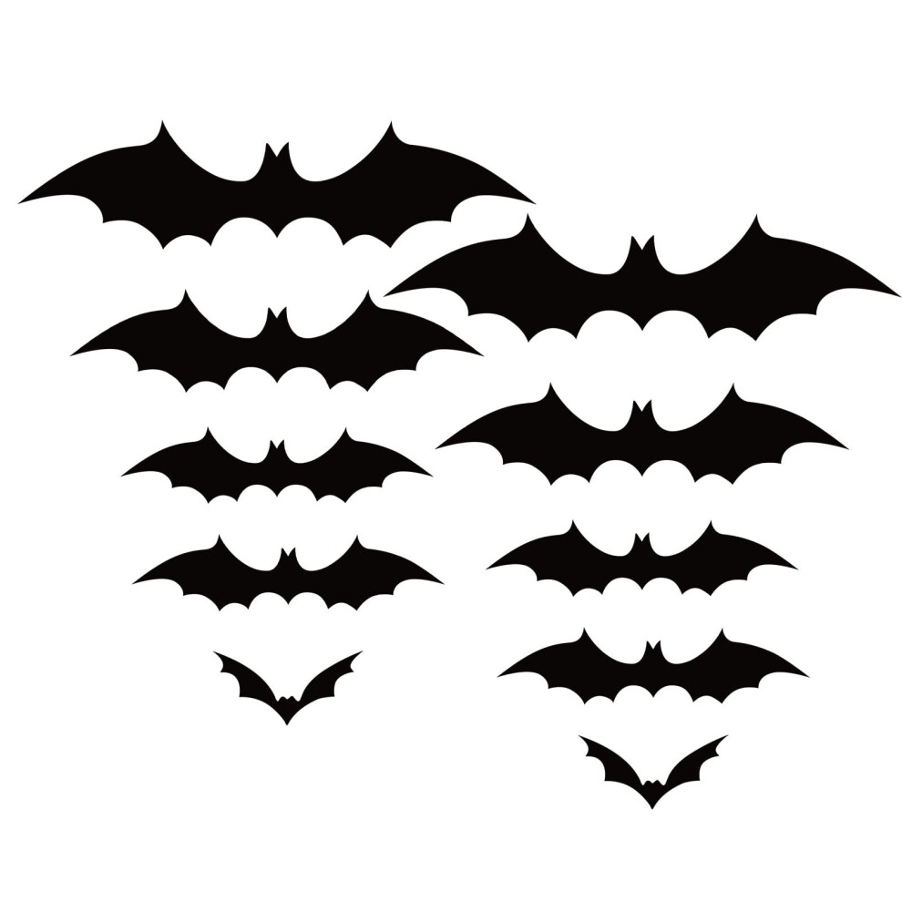 Halloween Bat Stickers For Wall And Window 1 Pack 969218216194