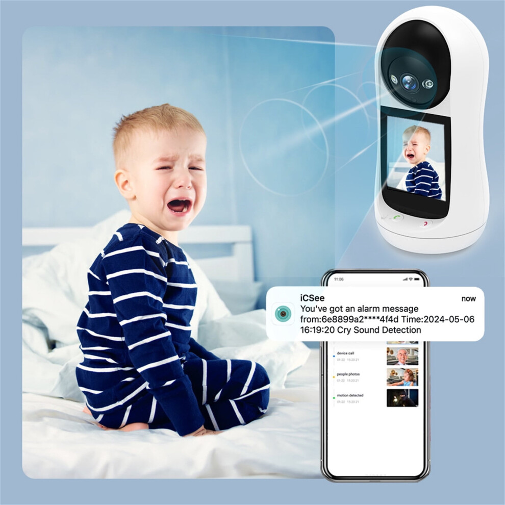 KCavykas Bidirectional Video Call Baby Monitor with 4MP