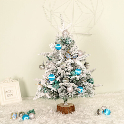 Viflosae Flocking Mini Christmas Tree Green 12 Inch