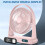Mini-USB-Ventilator mit Nachtlicht und Digitalanzeige, Pink 4