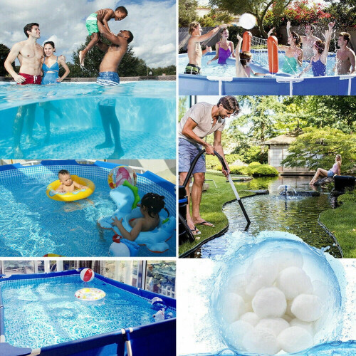 Pool Filter Ball for Sand Filter Pump for Above Ground Pool,Reusable Eco-Friendly Filter Balls Replace Pool Filter Sand 2