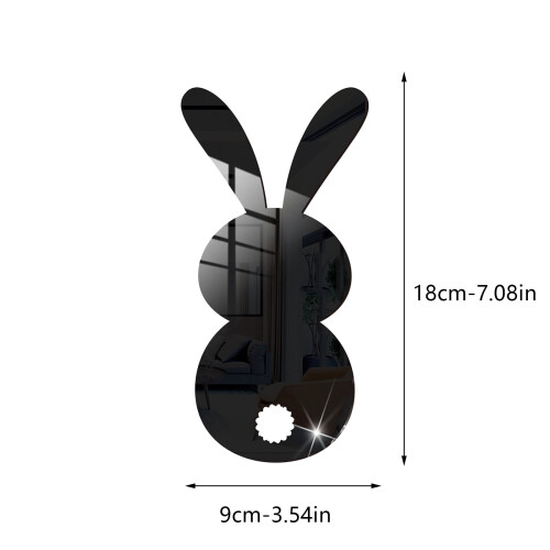 Easter Rabbit Acrylic Wall Decal 3D Mirror 2
