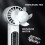 Mini ventilador de mão com luz noturna, 3600mAh, branco 8