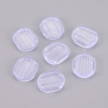 Silicone Earring Pads Clear 10x9x2mm 20 pcs