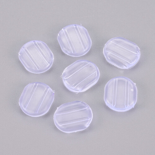 Silicone Earring Pads Clear 10x9x2mm 20 pcs