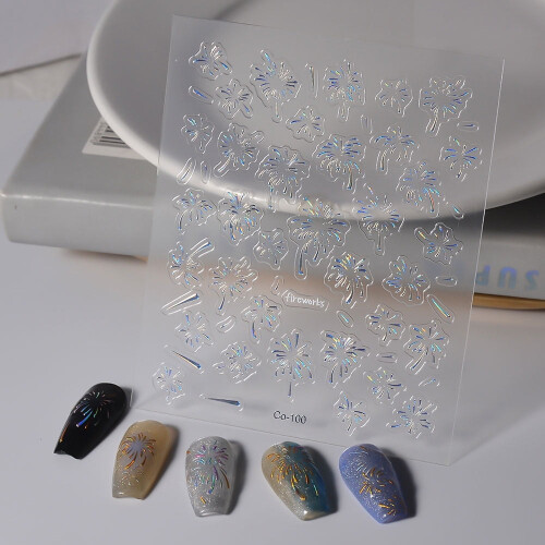 Adesivos para Unhas Autoadesivos com Design de Verão - 24 unidades 1
