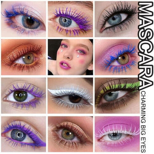 Waterdichte gekleurde mascara set van 6 stuks 1