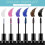 Waterdichte gekleurde mascara set van 6 stuks 3