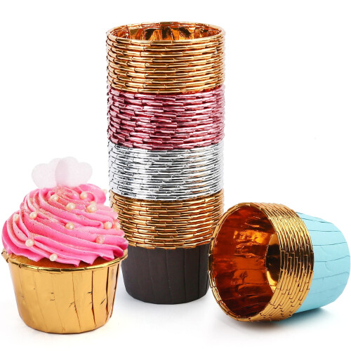 Baking Cups Foil Cupcake Liners Standard Size 50 pcs