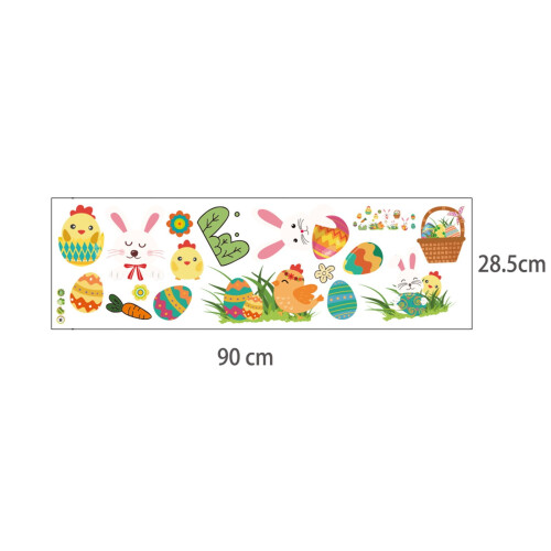 Easter wall decal 11.2 x 35.4 inches 2