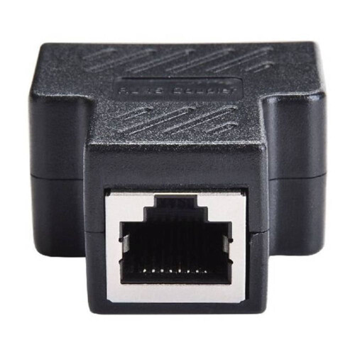 RJ45 Ethernet-Splitter-Adapter 1-zu-2 Schwarz 1