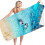 Toalha de praia de microfibra leve e resistente à areia, 76 x 152 cm (30 x 60 polegadas). 3
