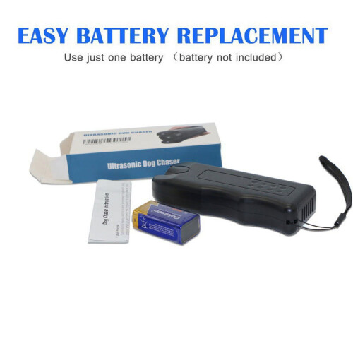 Ultrasonic dog repellent trainer with LED flashlight