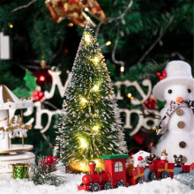 Offres du Cyber Monday 2024 : Mini sapin de Noël Viflosae avec lumières LED, décoration de bureau intérieure, cadeaux pour les fêtes