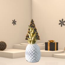 Décoration décorative moderne en résine Winysin - Ananas artificiel tendance - Ornement en résine - Centre de table