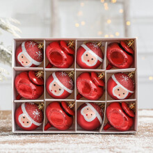 Viflosae Christmas Ball Ornaments Black 12 pcs