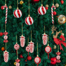 Viflosae Christmas Ball Ornaments Black 15 pcs