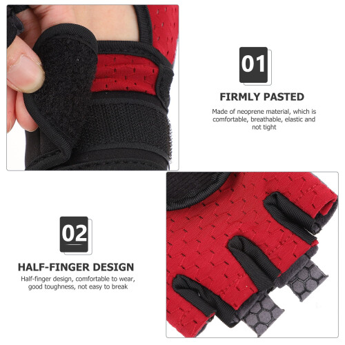 Work Gloves Neoprene Fingerless 2 Pcs 2