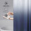 Polyester Shower Curtain Sky Blue with Grommets 1 Piece 8