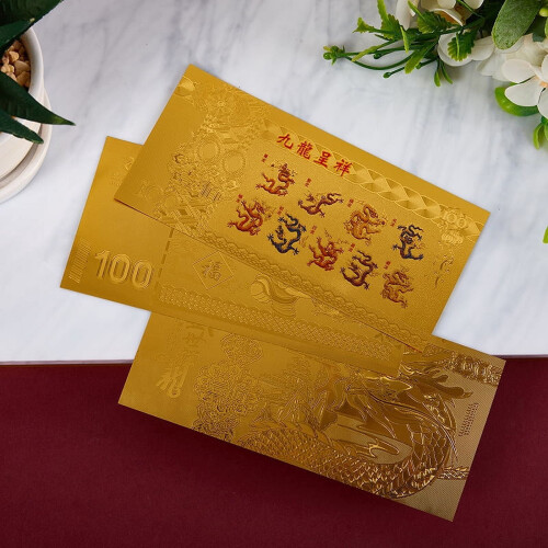 Dragon Year commemorative note gold plated 1 piece 2