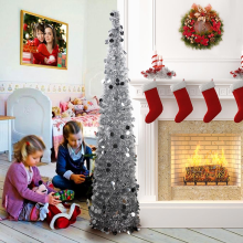 Christmas Tree 5ft Collapsible Tinsel Coastal Decor