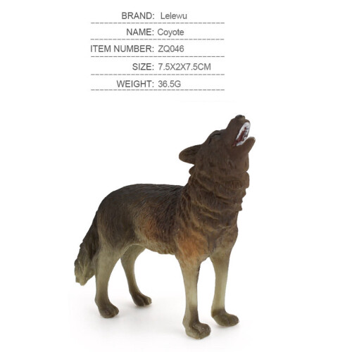 Figurine de loup en plastique, modèle animal, 1 pièce 2