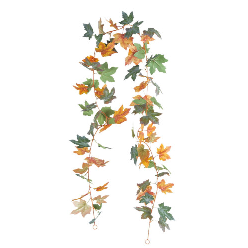 Fall maple leaf garland artificial hanging vine 6 ft 1