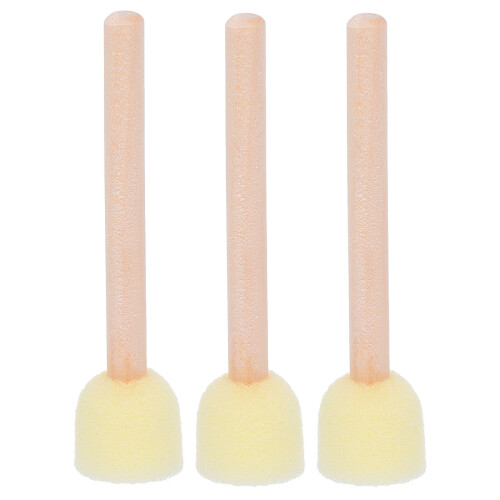 Paint Sponge Set Round Shape with Wooden Handle 20 Pcs
