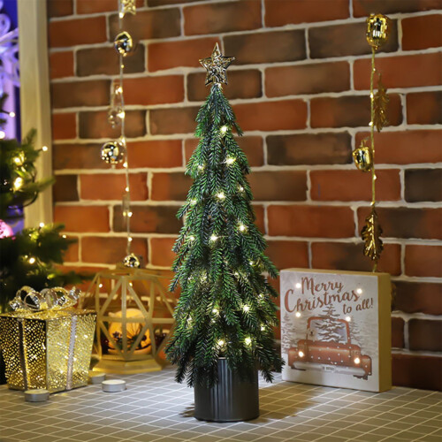 Christmas Tree USB LED Desktop Decoration Black