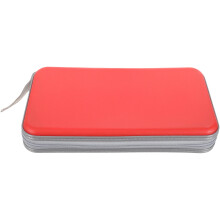 CD storage pouch for travel and car use plastic