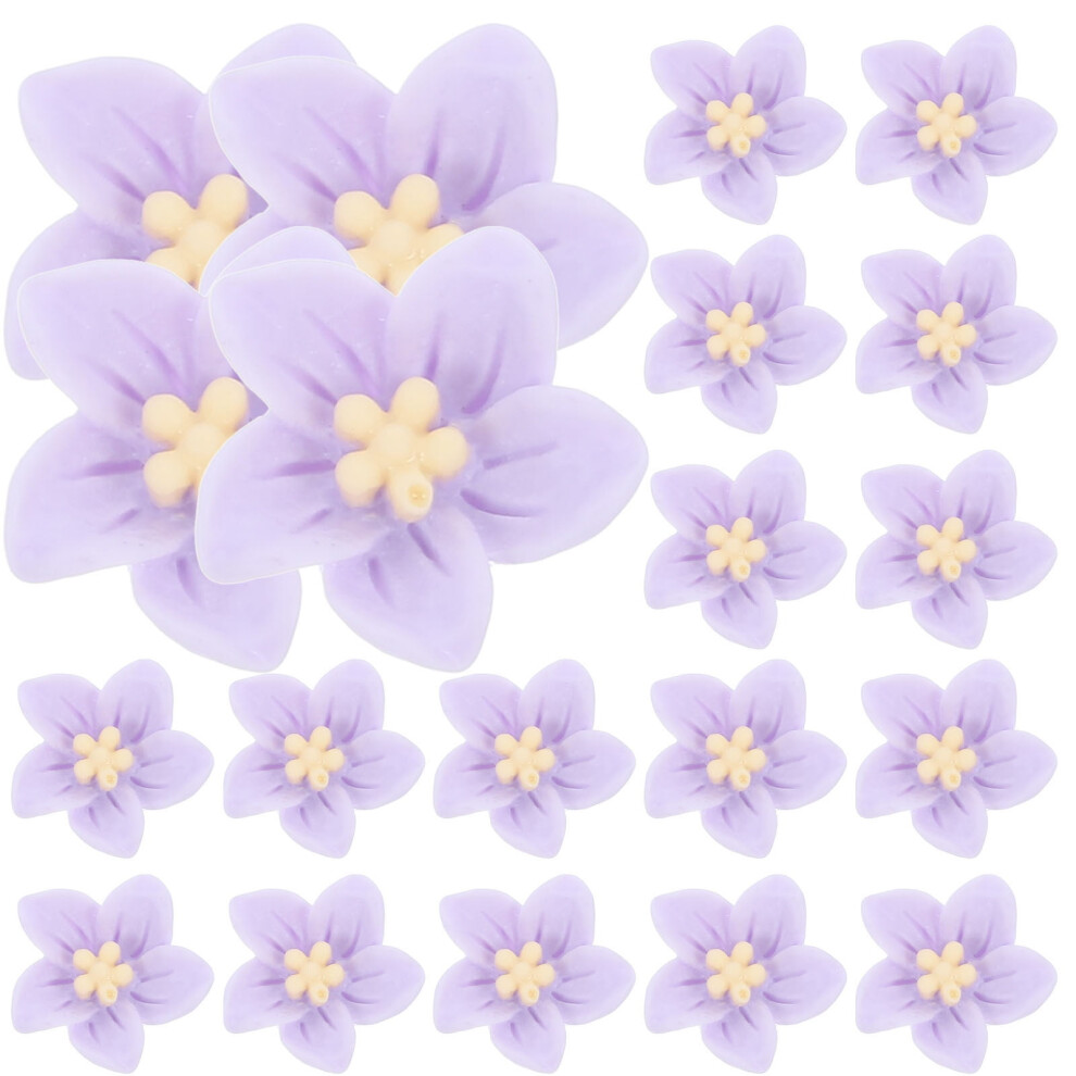 Resin Flower Flatbacks Floral Decor Charms 50 Pcs 901175891786