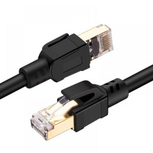 CAT8-Ethernetkabel, unterstützt Bandbreiten bis zu 2 GHz (2000 MHz), 25/40 Gbit/s, 26 AWG SPC-Draht, Kupferabschirmung zum Schutz vor