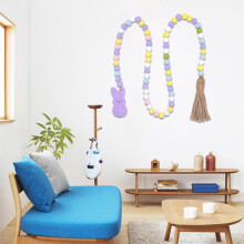 WinysinNew Pâques Corde Pompon Perlé Décoration Intérieure Pendentif Accessoires DIY Perlé