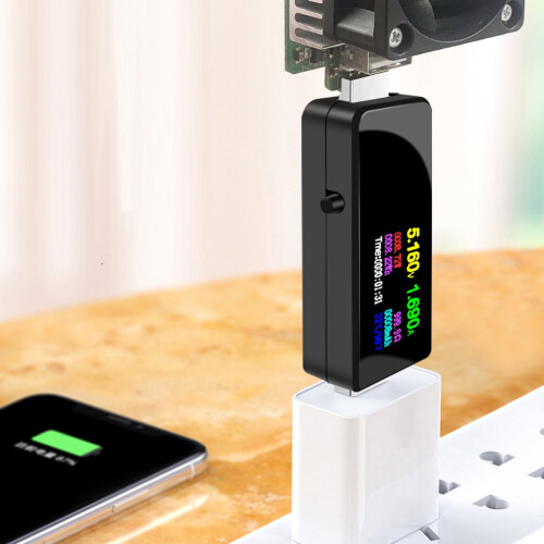 Δοκιμαστής τάσης USB-A με οθόνη LCD 1 συσκευασία 2