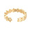 Brass Cuff Rings Gold Plated 5 pcs Size 6 3