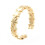 Brass Cuff Rings Gold Plated 5 pcs Size 6 4