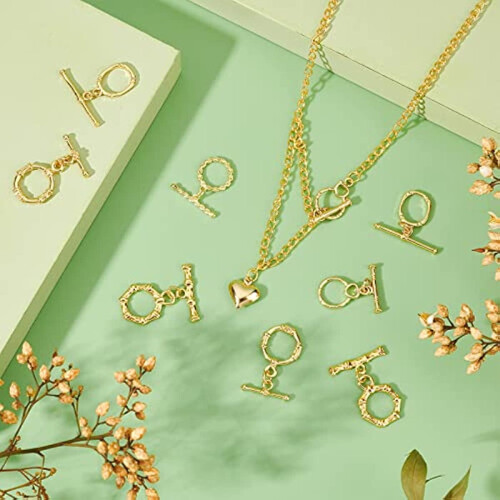 18K Gold Hollow Toggle Clasp 10 Sets 1