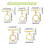 18K Gold Hollow Toggle Clasp 10 Sets 4