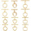 18K Gold Hollow Toggle Clasp 10 Sets 7