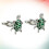 Turtle-shaped cufflinks green universal fit 4