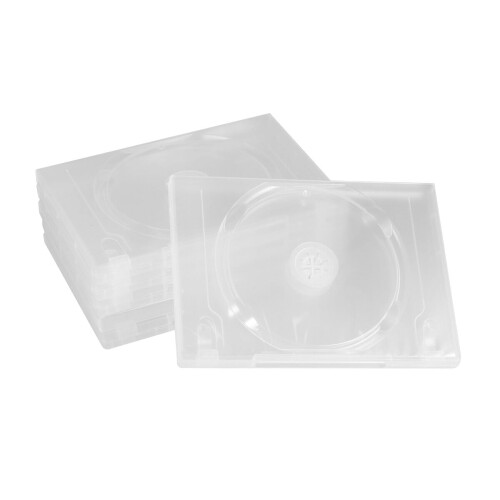 CD Storage Box Transparent Portable Double Disc 6PCS