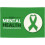 Banner de Conscientização sobre Saúde Mental Verde 47x71 polegadas 1